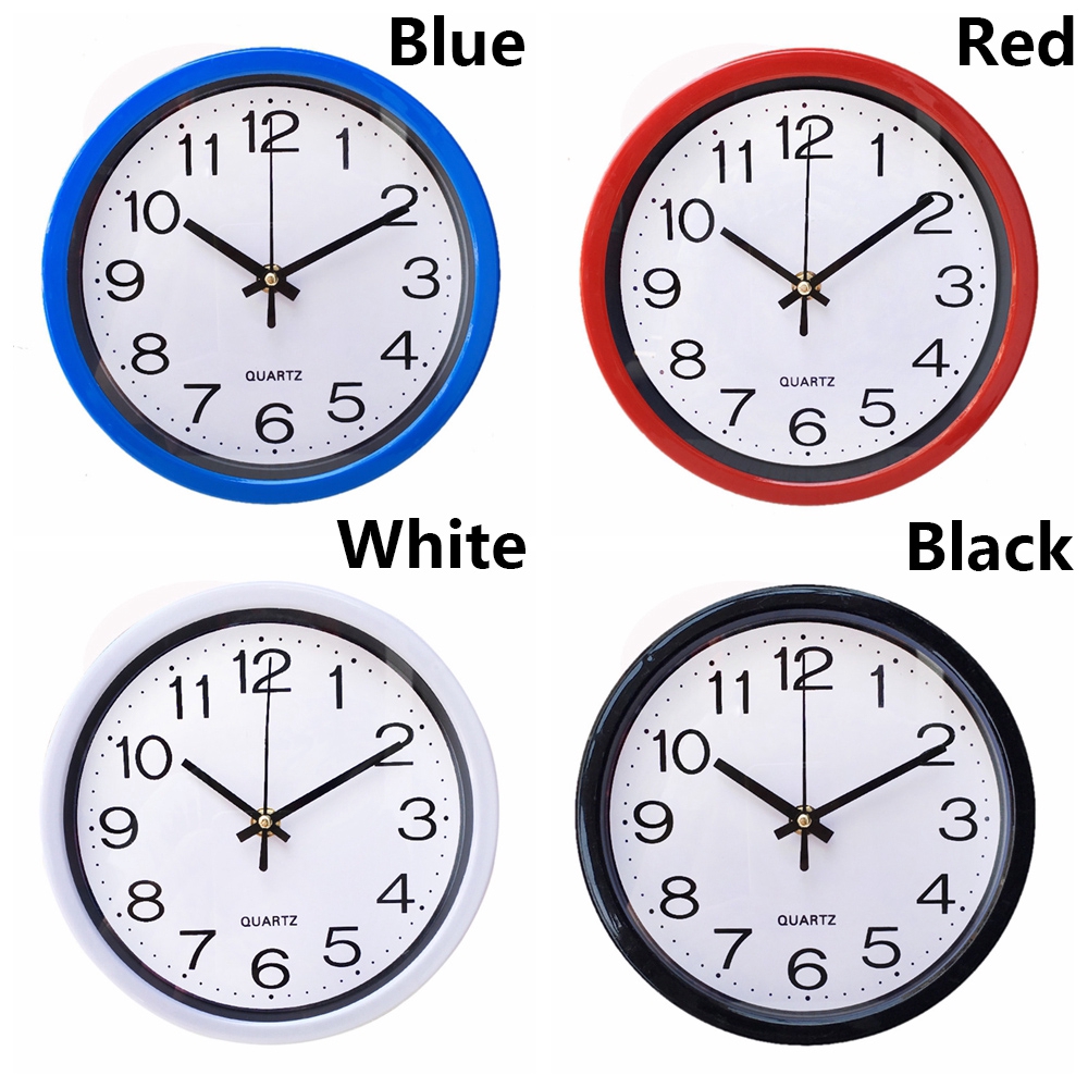 KRNY 1 PC Round Modern Bedroom Kitchen Home Decor  Wall Clock