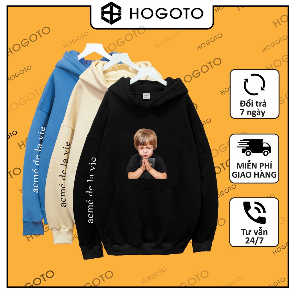 Áo nỉ Hoodie ADLV BÉ CẦU NGUYỆN Hogoto shop , Áo hoodie nam nữ nỉ bông cotton