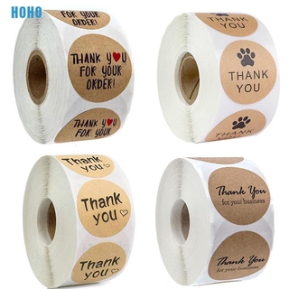 Set 500 Nhãn Dán Hình Tròn Họa Tiết Chữ Thank You For Your Order Xinh Xắn