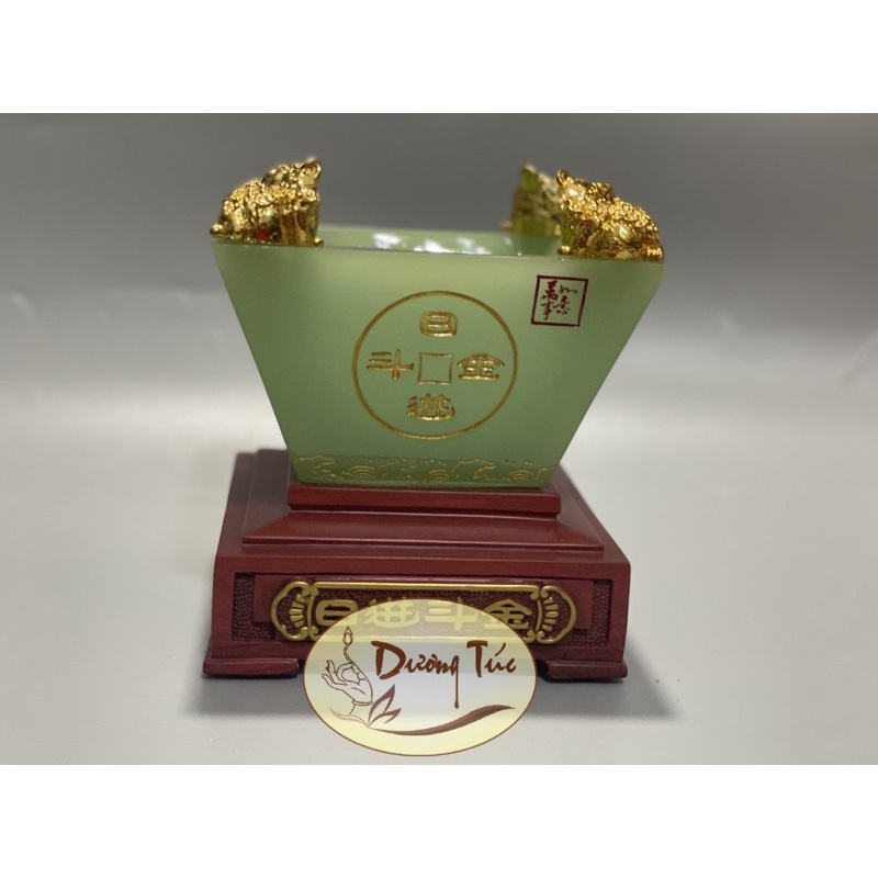 Bát Tụ Bảo ( Tụ Bảo Bồn , Hũ Vàng ) Bằng Ngọc, Chiêu Tài Lộc Phong Thuỷ