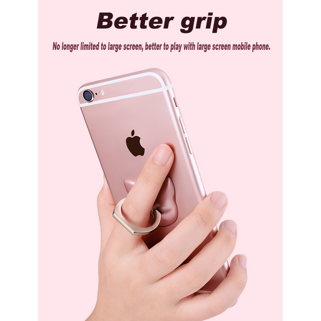 Bộ 2 giá đỡ nhẫn kim loại xoay 360 độ tiện dụng cho điện thoại | BigBuy360 - bigbuy360.vn
