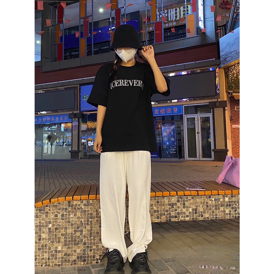 Hàng Mới Về Áo thun from rộng Tay lỡ CHAMPS , ICEREVERIE Nam nữ Unisex