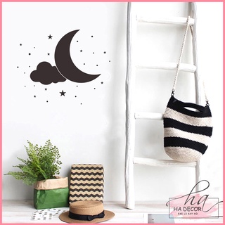 Miếng dán tường, sticker dán tường ngôi sao và mây để dán trang trí nội thất