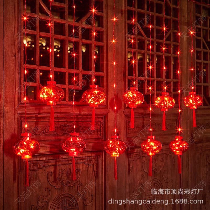 Đèn lồng đỏ trang trí Tết. Đèn decor, trang trí nhà cửa.