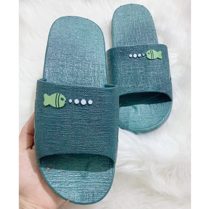[𝐍𝐄𝐖] Dép Quai Ngang Họa Tiết Con Cá Đáng Yêu , 2 màu Full size 36-41