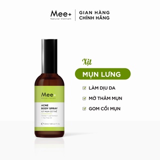 Xịt mụn lưng, thảo mộc giảm mụn lưng, mụn trứng cá, mụn body MEE NATURAL Acne Body Spray 50ml