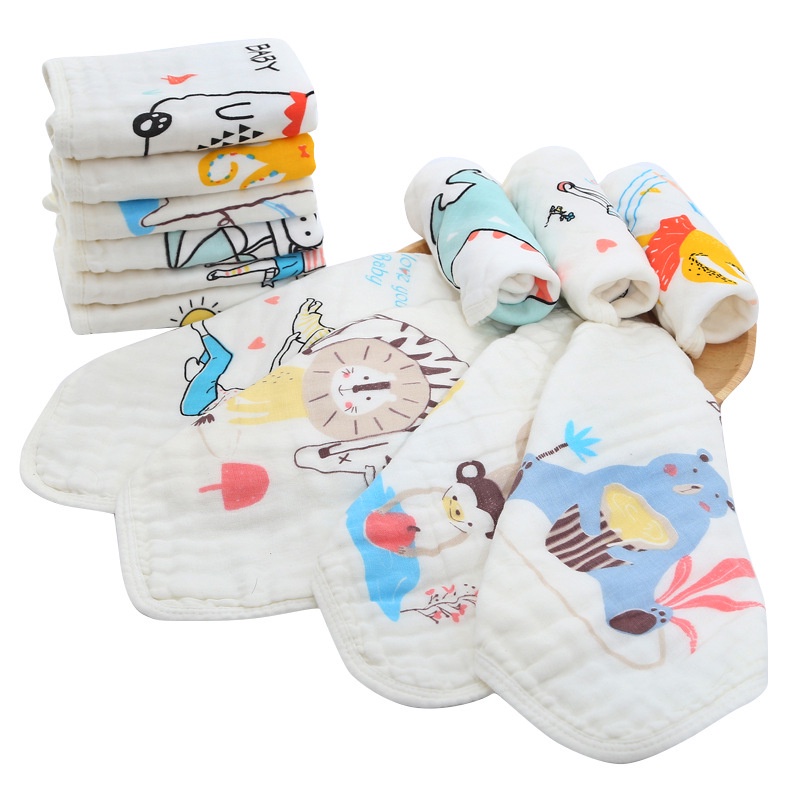 Khăn tắm Soffny hình vuông chất liệu cotton 6 lớp thấm hút tốt dành cho bé