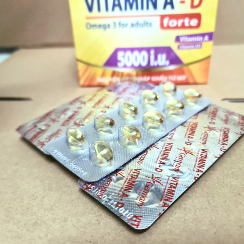Viên uống Vitamin A D, Omega 3 bổ sung vitamin giảm nguy cơ khô mắt,