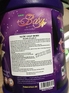 Nước Giặt Xả Boby Đen/ Tím 5000ml