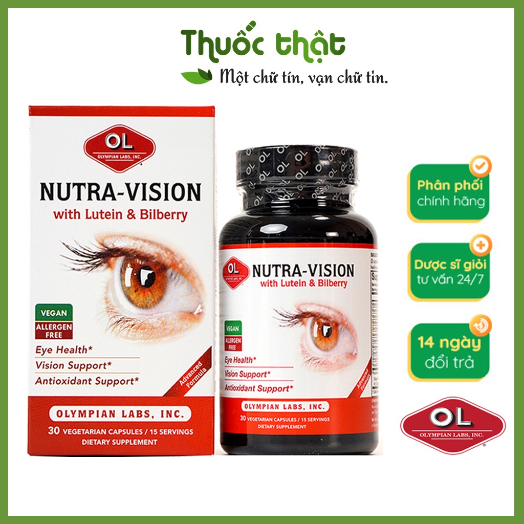 Nutra Vision Olympian Labs - Cho Đôi Mắt Khỏe Mạnh - Hộp 30 Viên