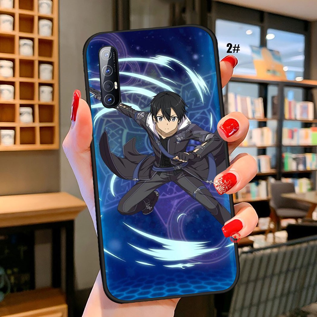 Ốp Điện Thoại Silicon Mềm Hình Sword Art Online Kirito Ol87 Cho Oppo Reno 2 3 4 Pro Z 2z 2f 10x Ace