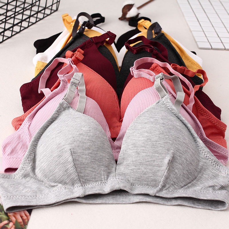 Áo Bra Vải Cotton Mềm Mịn Form Gom Ngực Dành Cho Ngực Bé Cực Chuẩn