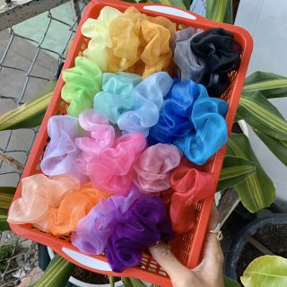 Cột tóc vải voan scrunchies