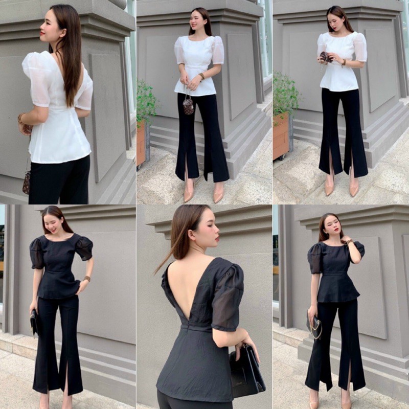 Set Đồ GỒM ÁO VNECK TOP VÀ QUẦN JACKI PANTS ( có bán tách lẻ từng sản phẩm )