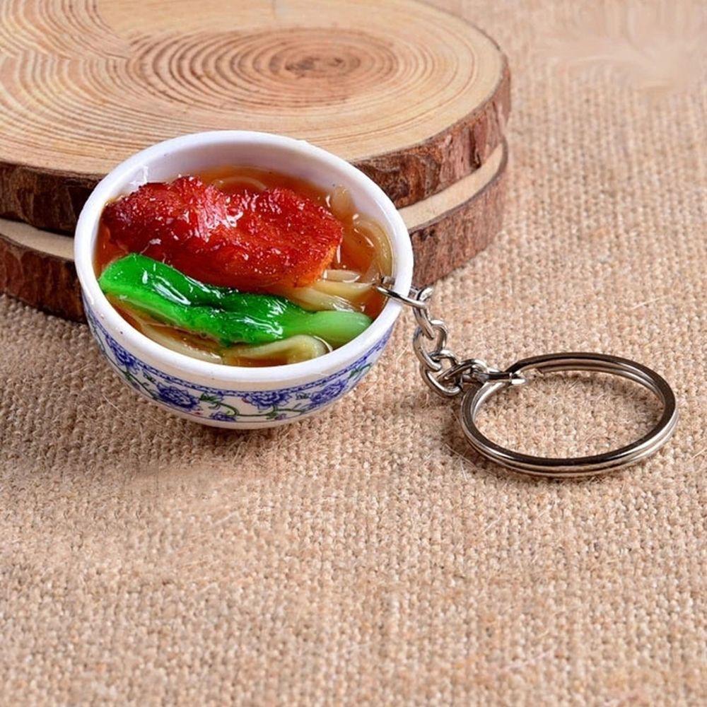 Rebuy1 Móc Chìa Khóa Bằng Sứ Hình Mì Màu Xanh Dương Và Trắng Dành Cho Búp Bê Nữ
