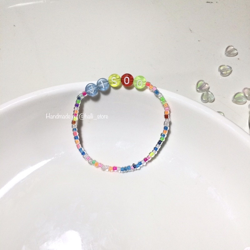Vòng tay chữ làm theo yêu cầu Vòng tay handmade by @halli_store