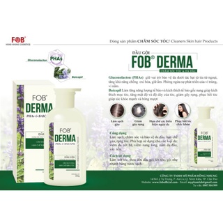 FOB DERMA DẦU GỘI DƯỢC LIỆU NGỪA GÀU RỤNG TÓC( mẫu mới 2021)