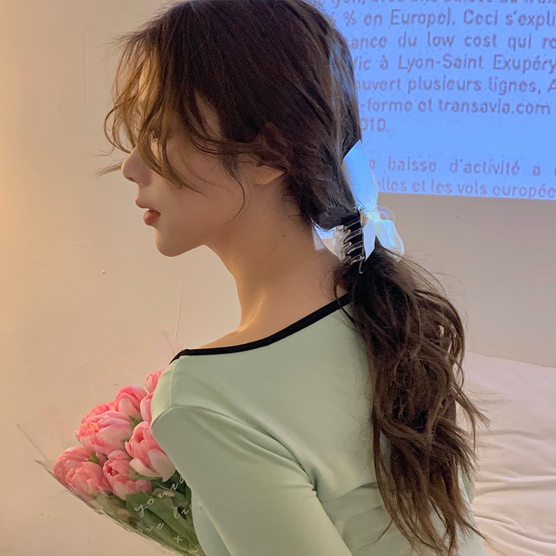 Kẹp Tóc Đính Nơ Ruy Băng Màu Sắc Ngọt Ngào Cho Nữ