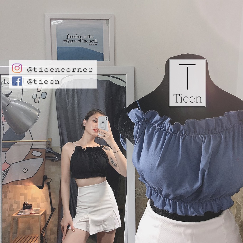 [HÌNH THẬT] Croptop lưng trần mút ngực