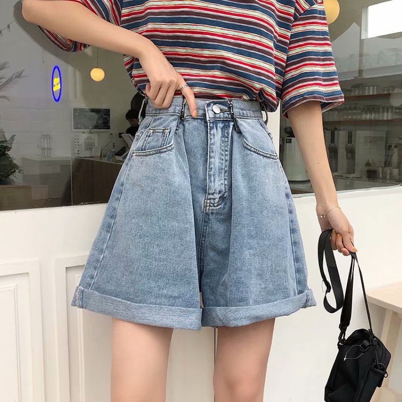 QUẦN ĐÙI JEANS NỮ CÀI EO ULLZANG HOT HIT | BigBuy360 - bigbuy360.vn