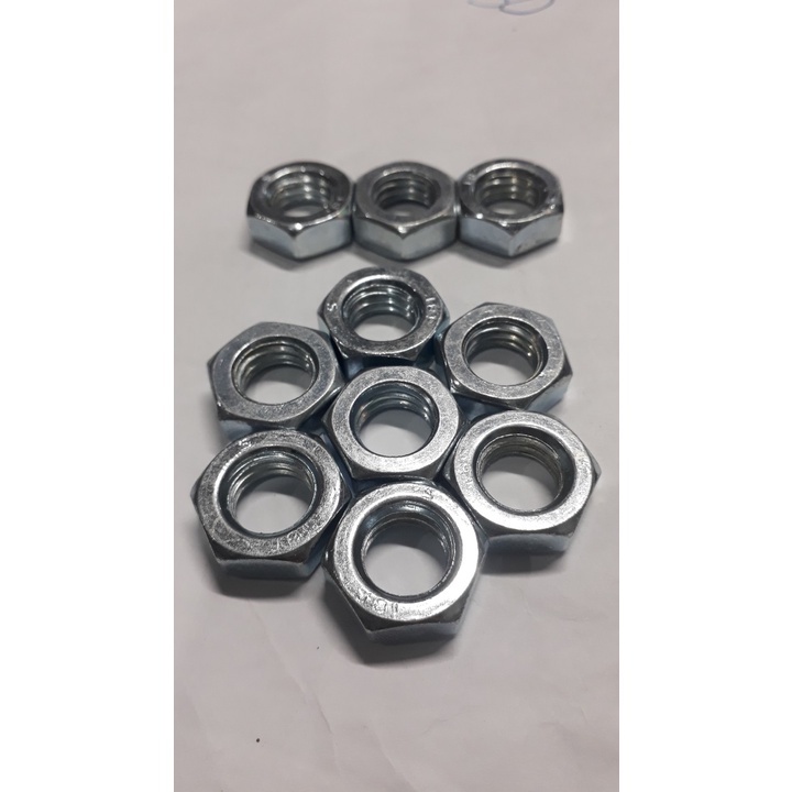 combo 10 tán đai ốc vặn bulon lục giác có 6 cạnh từ M4 đến M20 siết chặt bu lon