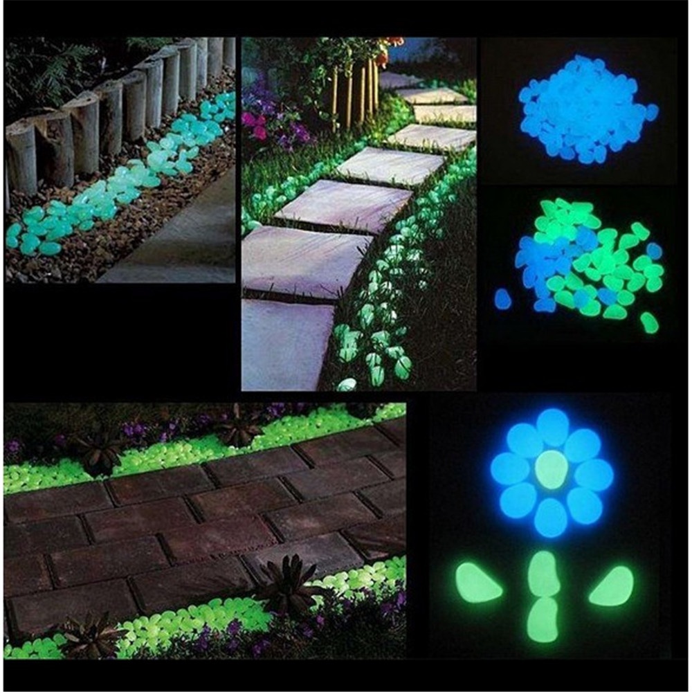 Bộ 50 Viên Đá Dạ Quang Nhân Tạo Phát Sáng Trong Tối Trang Trí Đa Ứng Dụng