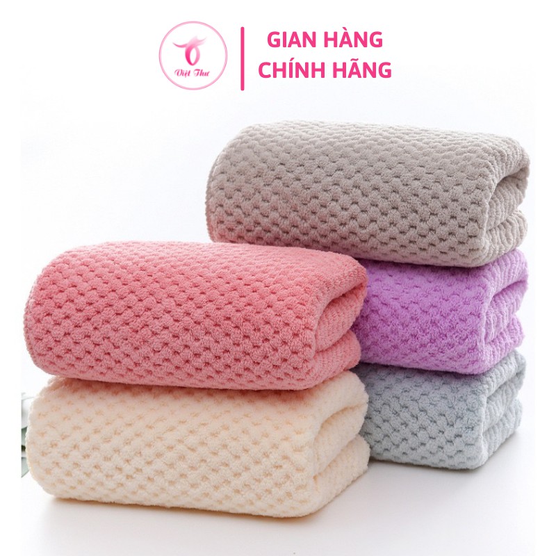Khăn mặt sợi microfiber, khăn mặt lông mềm mịn thấm hút tốt 30x50cm - Việt thư