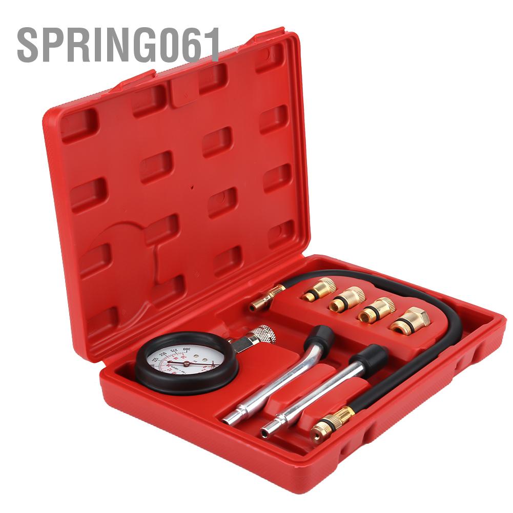 Spring061 Bán buôn bán sẵn 8 cái G326 Xe đạp Xe đạp Xăng động cơ Xylanh Máy nén Máy đo áp suất Bộ kiểm tra Đồng hồ đo áp suất  Giao hàng nhanh chóng