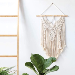 Mành treo Macrame nghệ thuật, 2 lớp, size 60x90