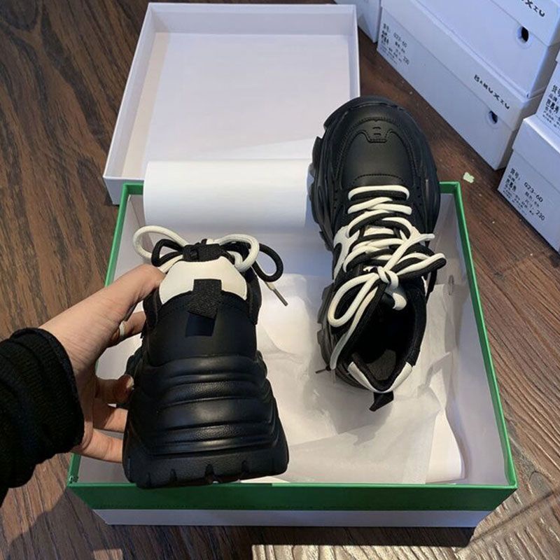 Giày Thể Thao Da Thật Đế Dày Phong Cách Hàn Quốc Cho Nữ