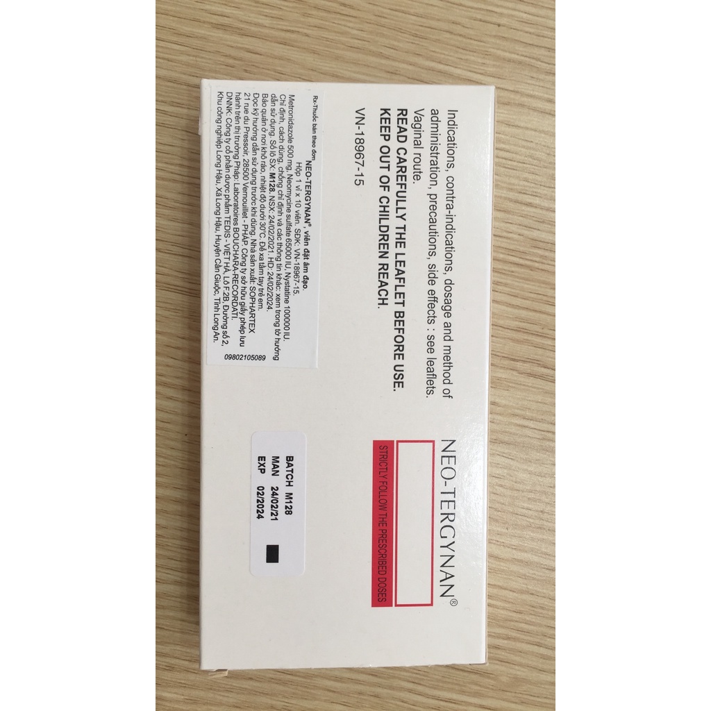 Neo-Tergynan hộp 10 viên