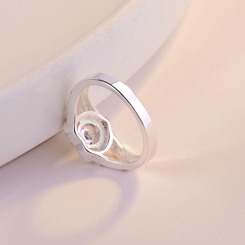 Nhẫn Bạc S925 Mặt Trái Tim Đính Đá Thời Trang Dành Cho Nữ