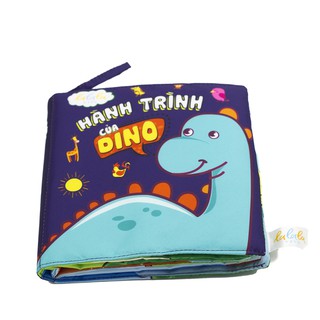 SÁCH VẢI cho bé Lalala baby - Kích thích phát triển đa giác quan -Hành trình của Dino