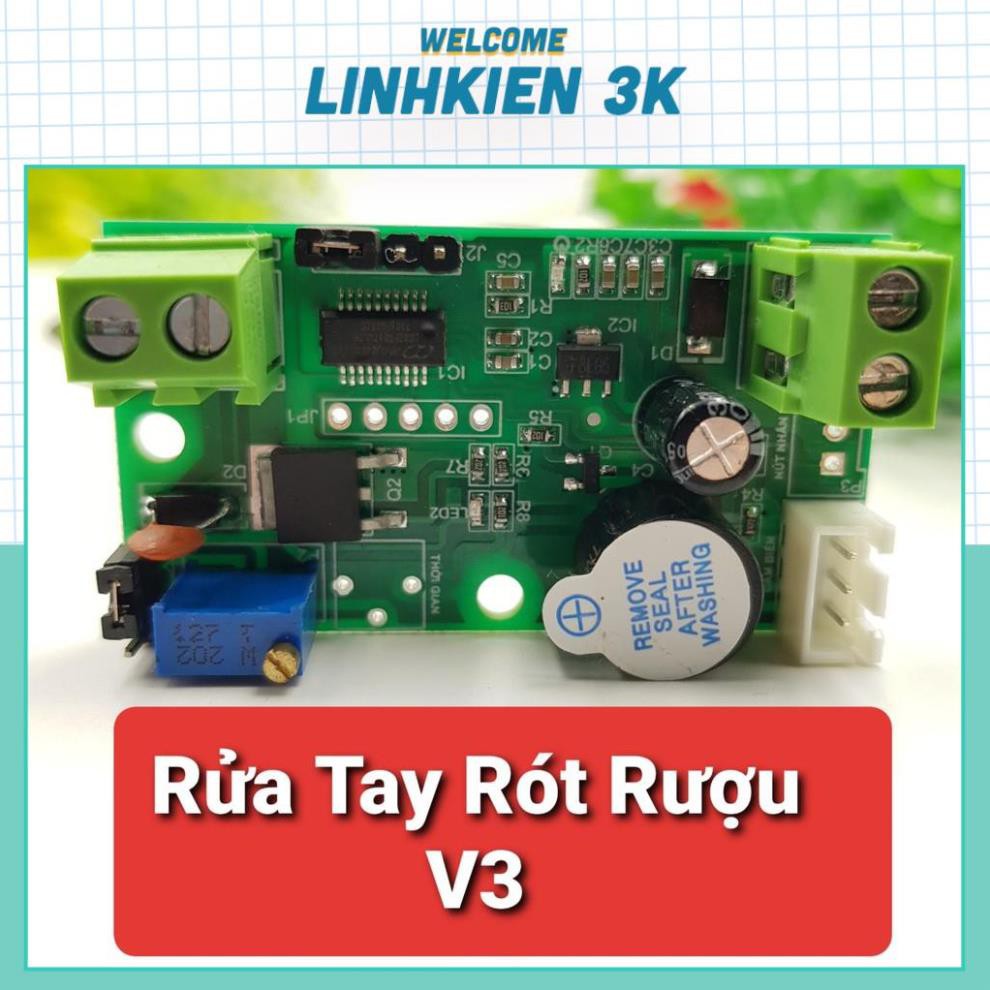 Mạch Rửa Tay Rót Rượu Tạo Trễ 4 Cổng RT-OL02 V2🍀Mạch Trễ V3 RT-D01