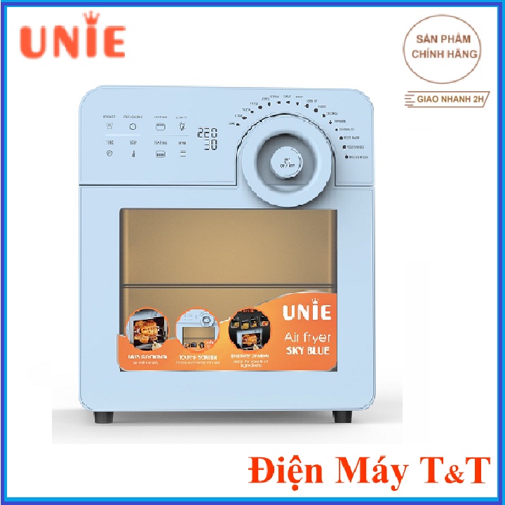 Nồi chiên không dầu UNIE Sky Blue,dung tích 14,5L công suất 1700W , mẩu mới 2021 - Hàng chính hãng