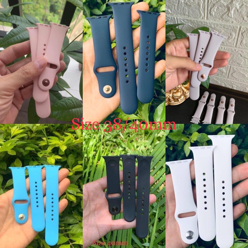 🔴Dây cao su đồng hồ chính hãng 3 mãnh size 38/40/41mm Aw bóc máy nguyên bộ