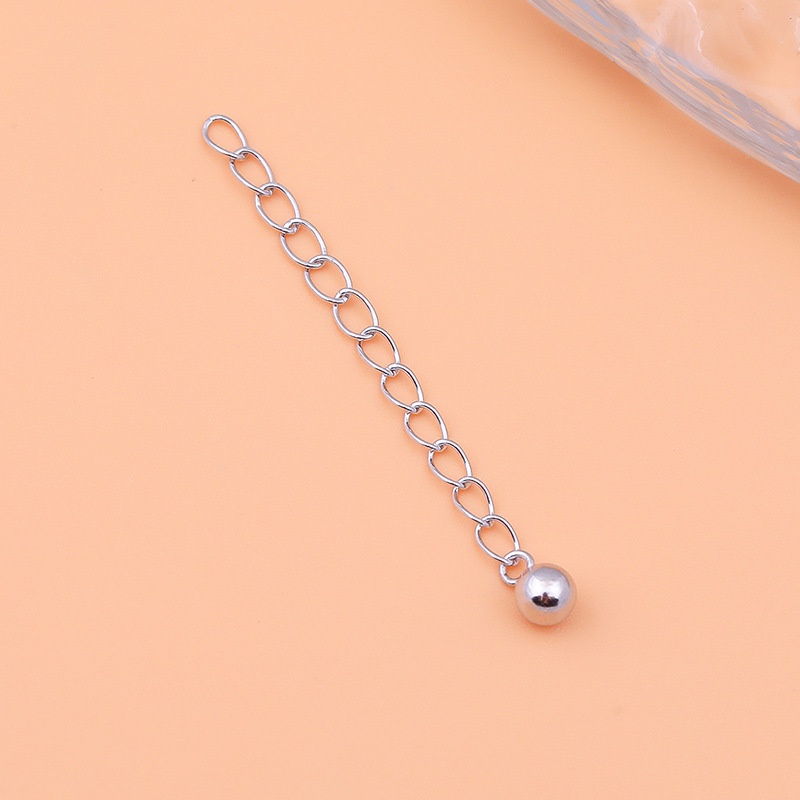 █diy゜ S925 Bạc●Phụ Kiện Dây Xích Nối Dài Bằng Bạc 925 Hình Quả Bóng Sáng Có Thể Điều Chỉnh Dùng Làm Vòng Tay / Dây Chuyền DIY