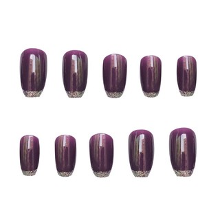 Set nail box 24 móng màu tím sang chảnh