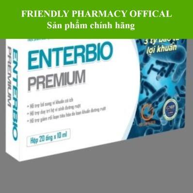 Enterbio premium – Bổ sung lợi khuẩn giảm rối loạn tiêu hóa, giảm táo bón dùng được cho mẹ bầu và trẻ em (20 ống)