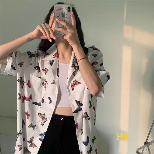 😌💥 Áo sơ mi bươm bướm