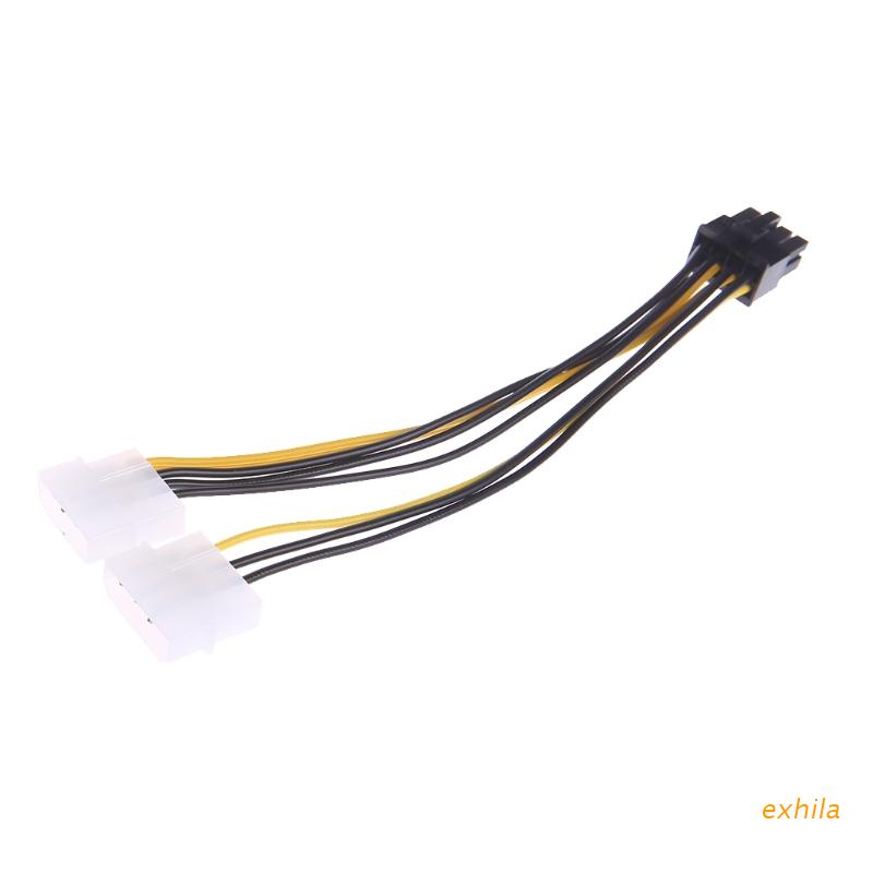 2 cáp chuyển đổi 4-Pin Molex LP4 sang 8-Pin PCI