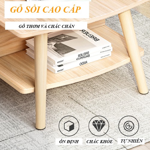 Bàn Trà Sofa Gỗ Cao Cấp Kiểu Nhật Phong Cách Bắc Âu 2 Tầng Gỗ Tự Nhiên Chắc Chắn Kết Hợp Với Ghế Sofa Cực Đẹp...