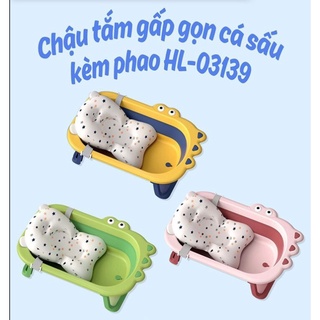 Chậu tắm gấp gọn Holla cho bé - kèm phao tắm cho bé từ sơ sinh đến 8 tuổi