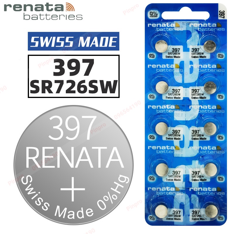 Pin Renata 397 SR726SW pin đồng hồ Thụy Sỹ chính hãng