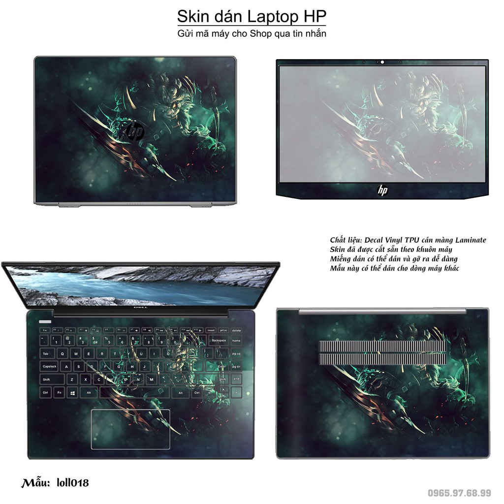 Skin dán Laptop HP in hình Liên Minh Huyền Thoại _nhiều mẫu 2 (inbox mã máy cho Shop)