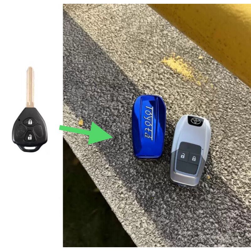 Vỏ độ chìa khoá độ gập TOYOTA 2 nút ( đời 2003 - 2014 ) cho dòng xe Camry , Innova , Fortuner , Vios , Yaris