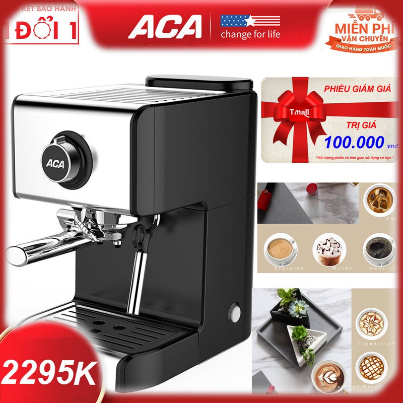 Có Sẵn Hàng - Giá Rẻ Nhất - Máy pha cà phê Espresso ACA AC-ES12A bán tự động 20 Bar dành cho gia đình