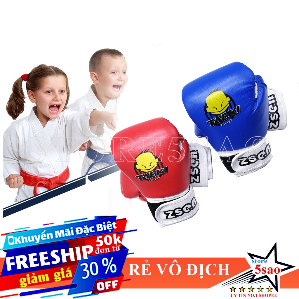 Găng tay boxing trẻ em loại tốt ⚡FREESHIP⚡ Bao tay đấm bốc tập võ cho bé giá siêu rẻ