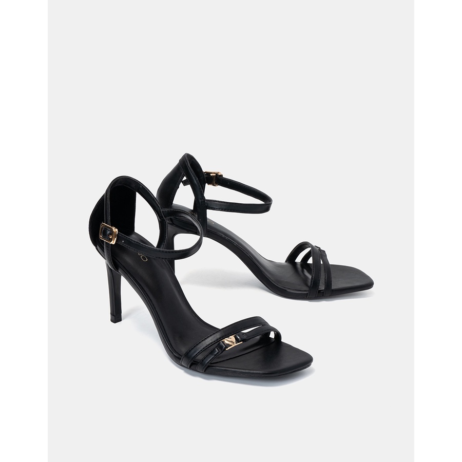 Giày Sandal JUNO Gót Thanh Trang Trí Khoá Trái Tim SD09105