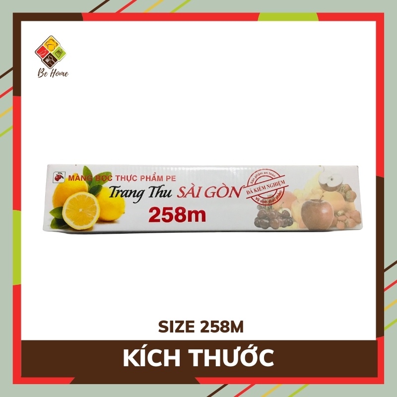 Màng Bọc Thực Phẩm Có Lưỡi Cắt TrangThu BEHOME Màng Bọc Thức Ăn Co Dãn Siêu Bền Đảm Bảo An Toàn [GOODSG258]